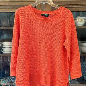 Lauren Ralph Lauren Beautiful Orange Summer Sweater SZ Large
